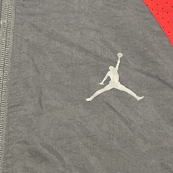 Nike Air Jordan Mens Medium 1 Wings Woven Muscle Track Jacket Black Red - Picture 7 of 16